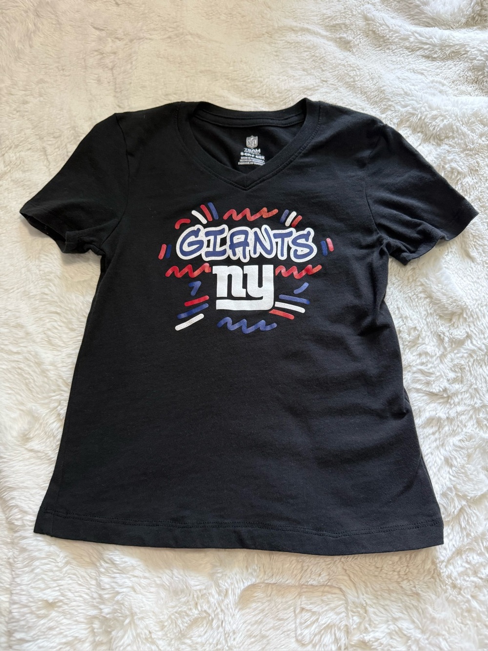 NFL Kids Black Football New York Giants Graphic Tee